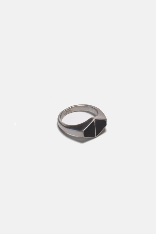 Duo Triangle Ring - BLACK/SLIVER