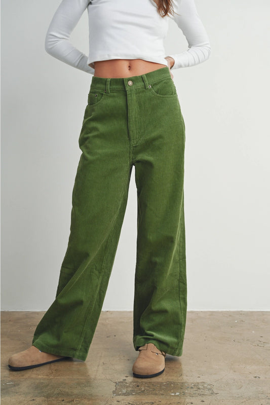 Tilly Cord Pant - OLIVE