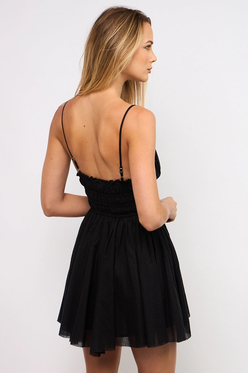 Marseille Mini Dress - BLACK