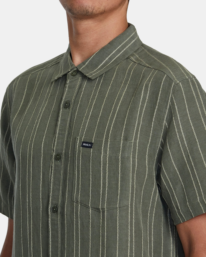 Mercy Stripe Short Sleeve - OLIVE