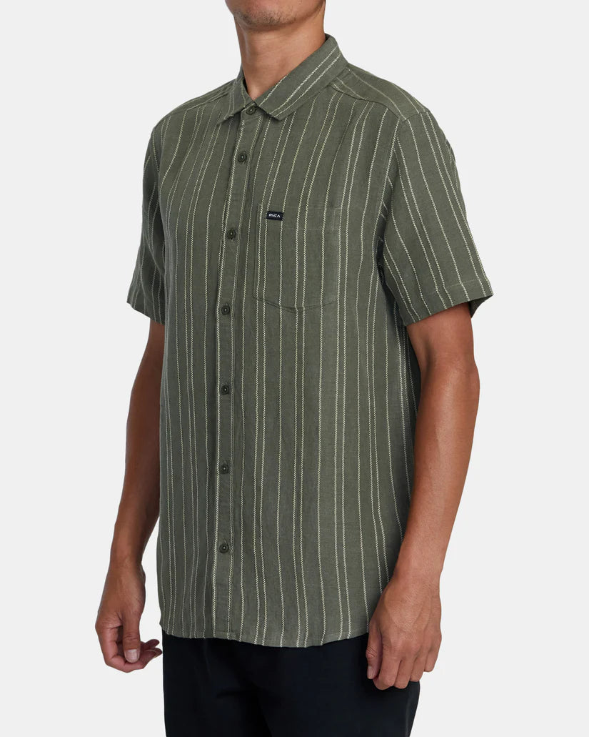 Mercy Stripe Short Sleeve - OLIVE