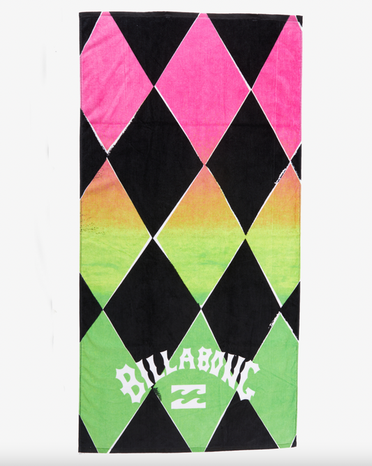 Waves Beach Towel - NEON GREEN